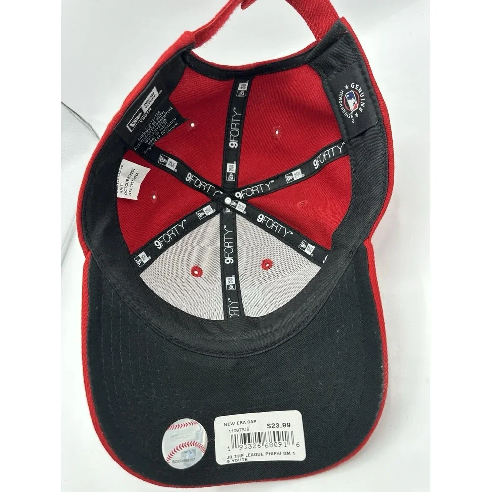 New Era Philadelphia Phillies Youth 9FORTY Red Adjustable MLB Hat Cap NWT